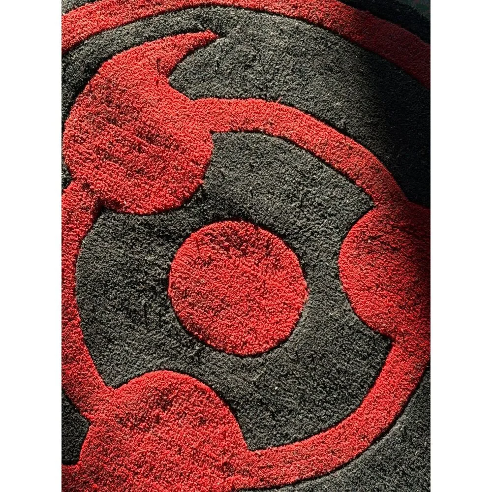 Hypland x Naruto Sharingan Rug Red Black Anime Floor Rug Rare